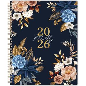 4 x 2026 Monthly Planner - 9'' x 11'', Monthly Planner/Calendar 2026, from MAR.-Dec. 2026, 12 Month Calendar with Tabs, Premium Paper, Twin-wire Binding, Inner Pocket, Note Pages