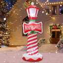 Poptrend Inflatable Christmas Decorations Inflatable Lighthouse Xmas Blow Up Decor for Yard Lawn Home with LED Christmas Lights