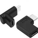 USB C Angle Adapter [2 Pack] 90 Degree USB C Type C Male to Female Adapter, Right Left Up Down Angled USB-C USB 3.1 Type-C Extension Laptop, VR, Smartphones & Tablet (Left/Right & Up/Down)