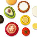 AEKTBY 4-Pack Reusable Avocado & Onion Saver - Silicone Vegetable & Fruit Storage Containers for Fridge, Anti-Oxidation Fresh Keeper Boxes - BPA-Free, Airtight & Eco-Friendly (ABS + Silicone)