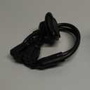 Heavy-Duty 20A Dual AC Port Plug, 125V 12AWG RV Shore Power Inlet Socket with 5-in-1 T-Blade Adapter, 20" Waterproof Outdoor Electrical Outlet Receptacle Cord for RV, Boat, Trailer, Golf Cart