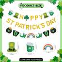 Happy St Patricks Day Banner No DIY St Patricks Day Decorations 3 Pcs Saint Patricks Day Decorations Glitter St Patricks Decor Party Supplies