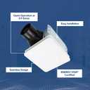 Broan-NuTone Bathroom Exhaust Fan Easy Retrofit Without Attic Access, Ultra Quiet 0.9 Sones, Effective Ventilation at 60 CFM ENERGY STAR Certified Moisture and Odor Control