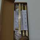 Ravinte 5 Pack Brass 6-1/4 Inch Hole Center Champagne Gold Handles Square Cabinet Hardware Stainless Steel Pulls for Kitchen Cupboard Drawers 8-3/4 Inch Overall Length