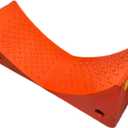 Heavy Duty Orange PU Wheel Chocks with Reflective Strips - 2-Piece M(10.8x7.75x7.5 Inch),All-Weather, Non-Slip & Portable Parking Security for Truck, RV, Trailer (2, M)