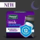 Depend Guards Incontinence Pads for Men, Overnight Absorbency, 42 Count