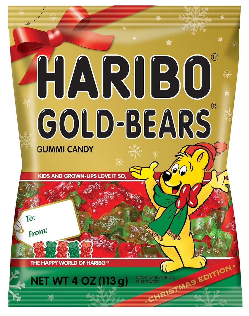 2 x Haribo of America Goldbears Christmas Edition, 4 Ounces, 1 Bag, BB Date Not Found