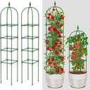 Garden Trellis for Climbing Plants Outdoor & Indoor - 2 Pack 6Ft Tall Rustproof Plant Support Cage for Vines, Flowers, Vegetables, Roses | Heavy-Duty, Adjustable & Decorative