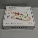 Tiny Land Wooden Train Set for Toddler - 39 Pcs- with Wooden Tracks Compatible with Major Brands - Expandable, Changeable-Train Toy for 3 4 5 Years Old Girls & Boys