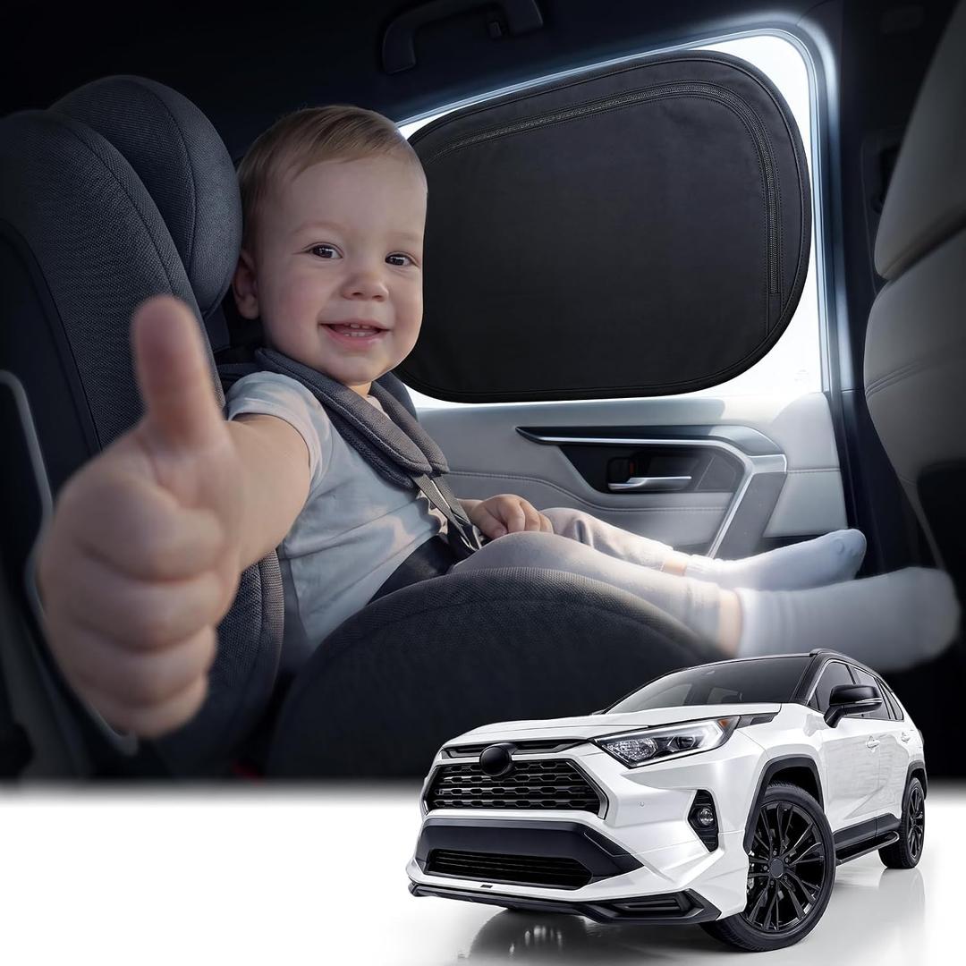 Nmoiss 2 Pack Car Window Shade Small, [Enjoy Sun Protection & Driving Safety] Suitable for Front and Rear Side Windows, Sun Blocker for Baby | Car Window, Sun Protection