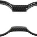 Car Water Cup Holder Frame Decoration for Ford Mustang Accessories 2015 2016 2017 2018 2019 2020 2021 2022 2023, Interior Accessories，Black Carbon Fiber