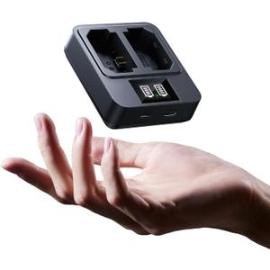 llano 20W NP-FZ100 Fast Battery Charger - Dual Slot for Sony A7III A7IV A6700 FX3 FX30 A7C A7CII A7RV A7RIII A6600 ZV-E1 ZV-E10II A9 A1 FX2 Cameras, USB-C & Micro-USB Inputs,Smart LED Display