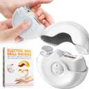 Electric Nail Clipper, USB Rechargeable Automatic Nail Clipper, with 2 Adjustable Speeds and Nail Clip Storage, 2 -in -1Electric Nail Trimmer, for Baby, Kids, Adult, Seniors, Caregivers (White)