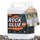 Rock Glue, 1Gallon Mulch Glue for Landscaping, Fast-Dry Strong Pea Gravel Stabilizer Landscape, Non-Toxic Long-Lasting Dries-Clear Strong Pea Gravel Binder for Pebble, Pine Straw for Outdoor Gardens