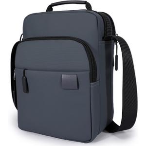 Messenger Bag for Men Sling Bag Anti Theft Crossbody Shoulder Bag Large Capacity Business Satchel for Travel Work (Grey)