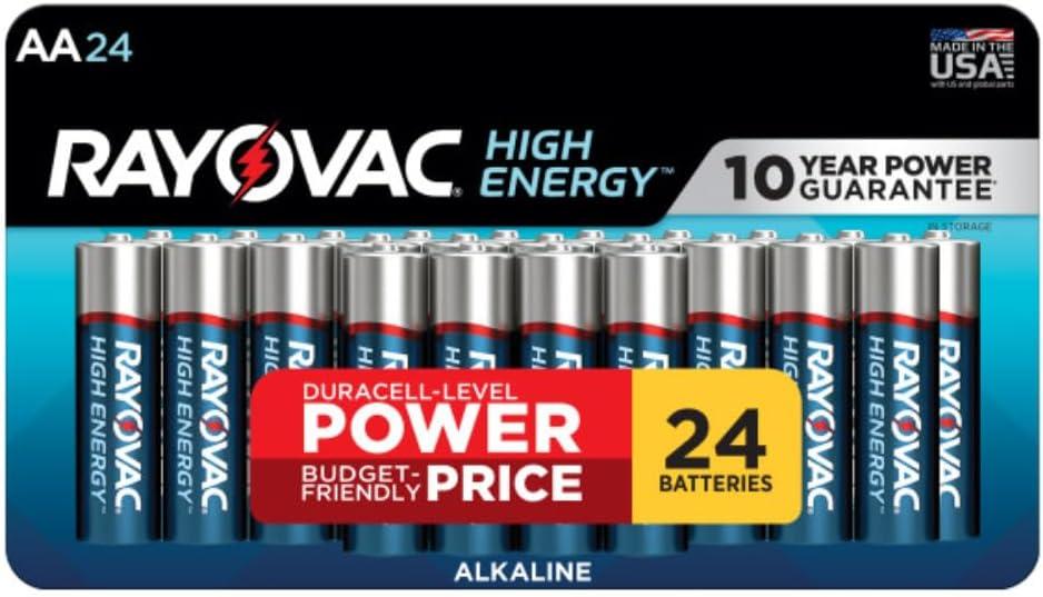 Rayovac High Energy AA Batteries (24 Pack), Double A Alkaline Batteries