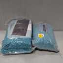 MIULEE Teal Bathroom Runner Rugs Set 2 Piece, Soft Absorbent Microfiber Bath Mat Set, Non Slip Quick Dry Machine Washable Plush Shaggy Large Bath Rugs for Bathroom Floor, Tub and Shower, 16x24 inches