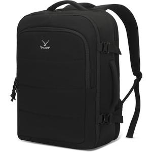Hynes Eagle Travel Backpack for Women Puffer Flight Approved Carry On Backpack 16 inch Laptop Personal Item Weekender Bag 30L Black