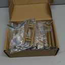 Estmoon 30 Pack Brushed Brass Cabinet Handles 3 Inch Gold Cabinet Pulls Modern Square Drawer Pulls Brass Gold Dresser Pulls Hardware Kitchen Handles for Cabinets and Drawers, 5" Total Length