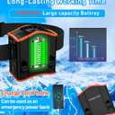Upgraded Portable Waist Fan with Adjustable Belt,10 Times Strong Wind Waist Clip Fan with 12000mAh Battery Over 40H Working Time, Belt Fan for Outdoor Works,Camping,Travel,Fishing, One size fits all