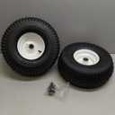 15x6.00-6 Rubber Lawn Mower Tire and Wheel, 2 Pcs Replacement 15x6-6nhs Riding Mowers Lawn Tire and Wheel with Bearing Bore 3/4", 3" Centered Hub