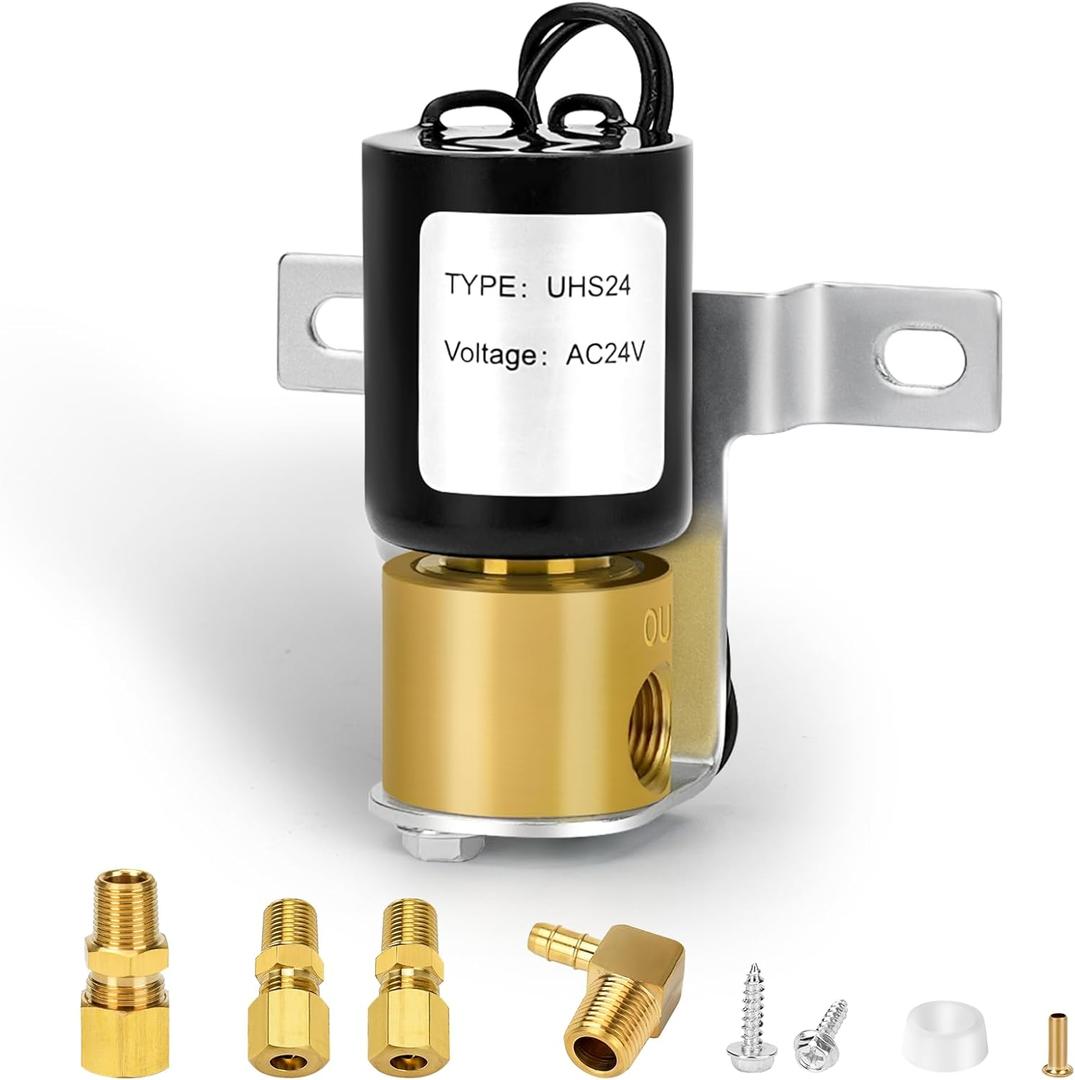 UHS24 Universal Humidifier Solenoid Valve,24 Volts Humidifier Solenoid Valve Fit for Aprilaire General Honeywell Skuttle Humidifier Replacement 990-53 4040 HE220 HE225 HE260 HE265
