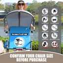 Universal Wind-Resistant Chair Umbrella Canopy, Foldable Portable UPF 50+ Sun Shade Attachment with Adjustable Clamp, Fits Most Beach, Camping, Lawn, Sports, Tanning, Zero Gravity Chairs & Wheelchairs
