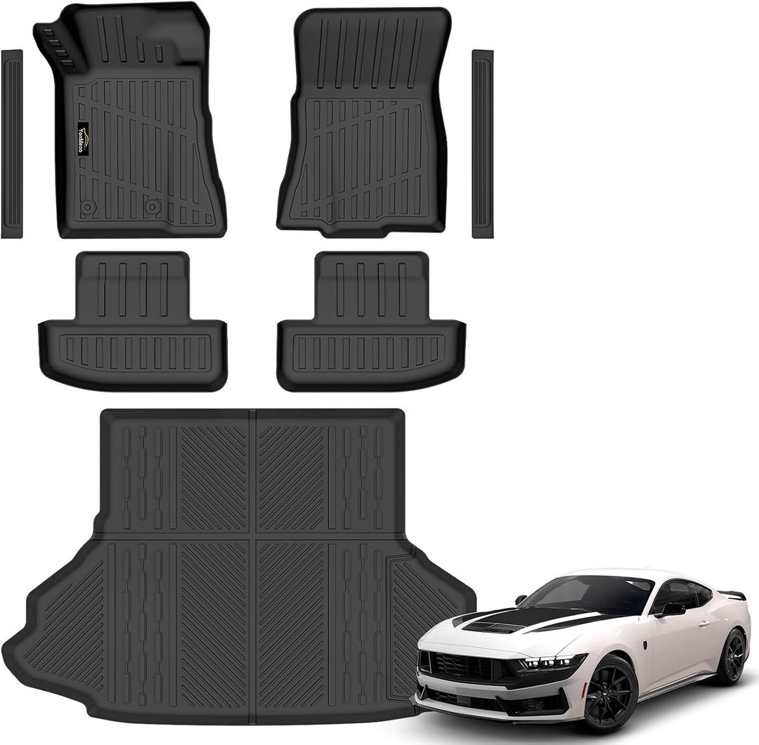Floor Mats & Cargo Liner Custom Fit for Ford Mustang 2026 2025 2015-2024