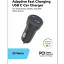 Cell Candy Adaptive Fast Charging USB C Car Charger 20W Black