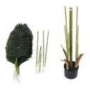 YUYTE Artificial Palm Tree Lifelike Faux Potted Tropical Plant with Cement Weighted Plastic Pot for Living Room Office Bedroom (1.8m)