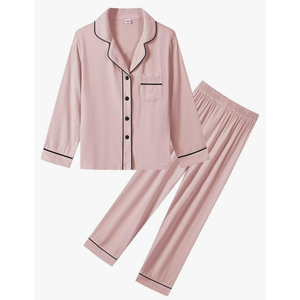 Kids Pajamas Sets Girls Boys Long Sleeve Sleepwear 2 Piece Lounge Sets Modal Button Down Pjs Set  Size 9-10 Years
