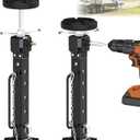 Adjustable Camper Slide Out Support Jacks from 13.8"-26.8", 2 PCS RV Trailer Stabilizer Jacks with Rubber Pad for RV Patio, Aluminum Gear Box (Electric Drill Adjust),Supports Up to 5,000 lbs