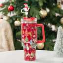 3 x 6PCS Christmas Straw Cover Cap for Stanley Cup, Silicone Straw Topper for Stanley 30&40 Oz Tumbler with Handle, 10mm Drinking Straw Tip Covers for Christmas Gifts. (Color 2)