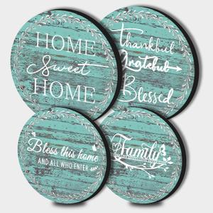 Rustic Style Woodgrain Stove Burner Covers, Gas Stove Burner Covers Set of 4, 8 In and 10 In Stove Top Covers for Electric Stove Metal Top Covers