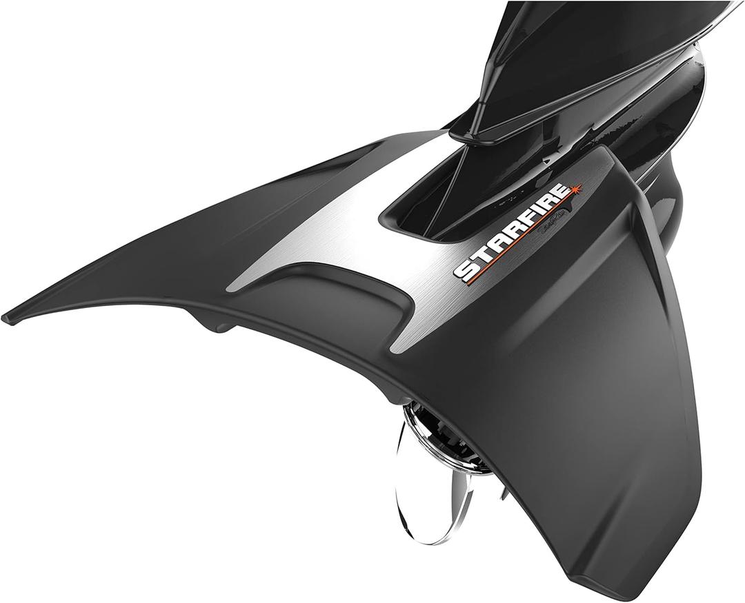 Stingray Hydrofoil - Starfire Hydrofoils for 40-300 hp Boats (Black) - No-Drill Engine Stabilizer Fins for Outboard/Outdrive Motors - Made in the USA