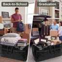 Windyun 4 Pack 57 Gallon Extra Large Moving Bags XXL Heavy Duty Storage Bag with Strong Zipper Handle Jumbo Big Tote Box Foldable for College Dorm Travel Clothes Duffle Blanket Pillow(Black)