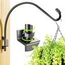 16 Inch Swivel Plant Hanger: Heavy Duty Hook for Bird Feeder, Plant, Flower Basket, Lantern, Wind Chime & More - Versatile Hanging Brackets Outdoor/Indoor Use Up to 22LB