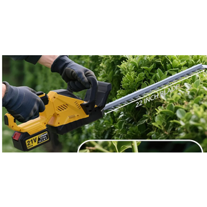 22''Hedge Trimmer Cordless,21V Electric Handheld Bush Clipper ,3200RPM 180°Rotatable Head,3/4''Blade Gap,Lightweight & Compact Trimmer