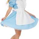fun shack Alice in Wonderland Costume Kids, Alice Costume Girls, Book Characters Costumes for Kids (Medium)
