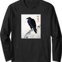 Japanese art, Japanese Kyosai Crow / Raven Long Sleeve T-Shirt