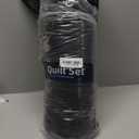 Feelyou Gold Black Vintage Floral 7 Piece Bedding Set Queen Size Gothic Bohemia Boho Flower Comforter Set with Sheets for Kids Adult Oriental Antique Bed in a Bag Luxury Bed Set