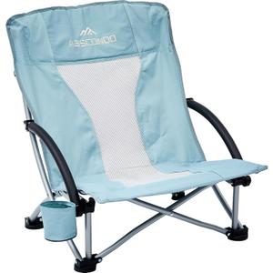 ABSCONDO Low Beach Chair for Camping, Picnic, Sporting,Lightweight Camping Chair for Adults,Folding Beach Chair with Cup Holder & Carry Bag(1pcs)