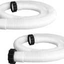 1-1/2 Inch × 59 Inch Accessory Pool Pump Replacement Hose for Pool Sand Filters & Saltwater Systems with 1,500 to 2,500 GPH Capacity (2 pack white)