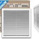 Fits 22x22 Duct Opening | Aluminum Return Air Grille by Handua | Vent Cover Grill for Sidewall and Ceiling | Rust Free | Durable Powder Coating | HVAC Cold Air Intake Grille | White