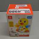 Yiosion Musical Flapping Yellow Duck Interactive Action Educational Learning Walking Light Up Dancing Toy for 1 Year Old Baby Toddler Infant