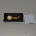 DREAMING Q&P Fq-005 Classic Style Gold Stainless Steel Mens Wrist Watches with Crystals for Man