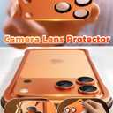 OATSBASF Bumper Case for iPhone 17 Pro Max, Compatible with Magnetic, Aluminum Frame Slim Design, Separate Metal Lens Protector, Shockproof Phone Cover 6.9 inch, Orange