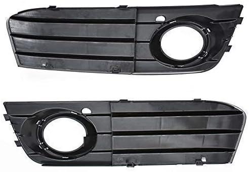 Pair Front Bumper Fog Light Grilles Grill Cover Replacement for A4 B8 A4L 2009 2010 2011 2012 8KD 807 681 01C /8KD 807 682 01C