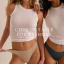 OEAK Seamless Thongs for Women Invisible Thongs No Show Thong Panty Liners Tangas Comfortable Workout G-Strings Underwear (Medium, 1*black+1*skin Nude+1*peach Pink) Pack of 3