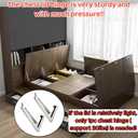 2 Pack | 200N-60lbs Gas Strut Spring Hinges for Heavy Lids to Keep Stay, Hydraulic Hinges for Toy Box Chest, Bench, Toolbox and Basement Floor Door,Slow Lowering Pneumatic Heavy Lid Lifter Gas Struts.